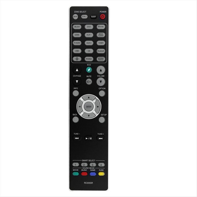 Reemplazo del Control Remoto RC035SR para el Receptor AV Estéreo SR6012, SR6014, SR5014, SR5013, NR1510, NR1609 y NR1710.