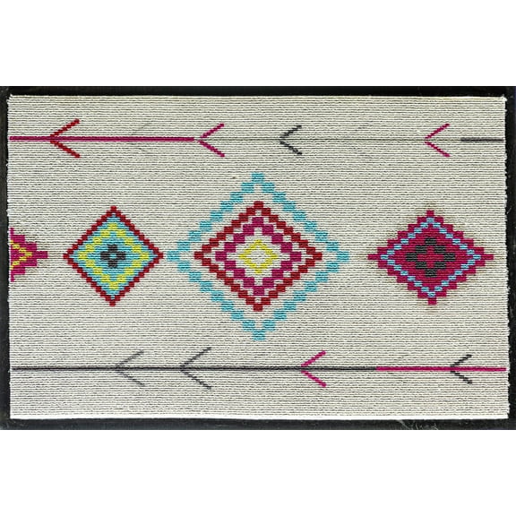 Rugs America LO55A 20"x31.5" Entry Rug Non-Slip Washable Indoor Door Mat, Small Oriental Accent Throw Rug for Bedroom Kitchen Entryway Bathroom