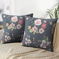 thumbnail image 4 of LALILO Throw Pillow Covers Colorful Floral Flower Green Cute Beauty Cushion Cover 18" x 18", 2 Pack, 4 of 6