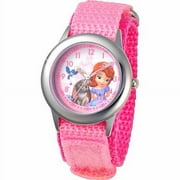 Disney Sofia the First Girls' Stainless Steel Watch, Pink Strap