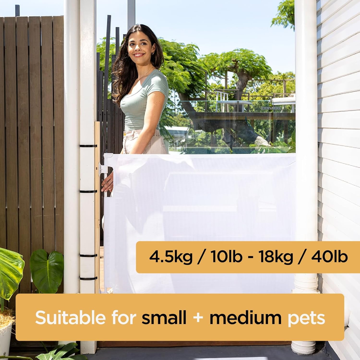 Philowng Retractable Safety Gate, 36.6" High Extends up to 71" Wide, White