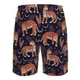 thumbnail image 6 of Kdxio Leopard Print Pattern Mens Casual Shorts - Drawstring Summer Beach Sports Shorts for Men, 6 of 9