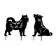 thumbnail image 1 of L Red Estacas de silueta para jardín de perros huecos, decoración acrílica de patio trasero para el hogar, señales de decoración de jardín, camino de decoración de patio, 2 uds., 1 of 4
