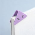 thumbnail image 4 of Klonfd Triangle File Corner Data Triangular Book Page Corner Multifunctional Translucent Color Fastener Books From Curling Reading, 4 of 4