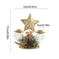 thumbnail image 3 of Christmas Candle Holders, Candle Holder Iron Plastic Holiday Decor Tea Light Holder Tabletop Candlesticks for Christmas Parties Fireplace Mantel-B, 3 of 6