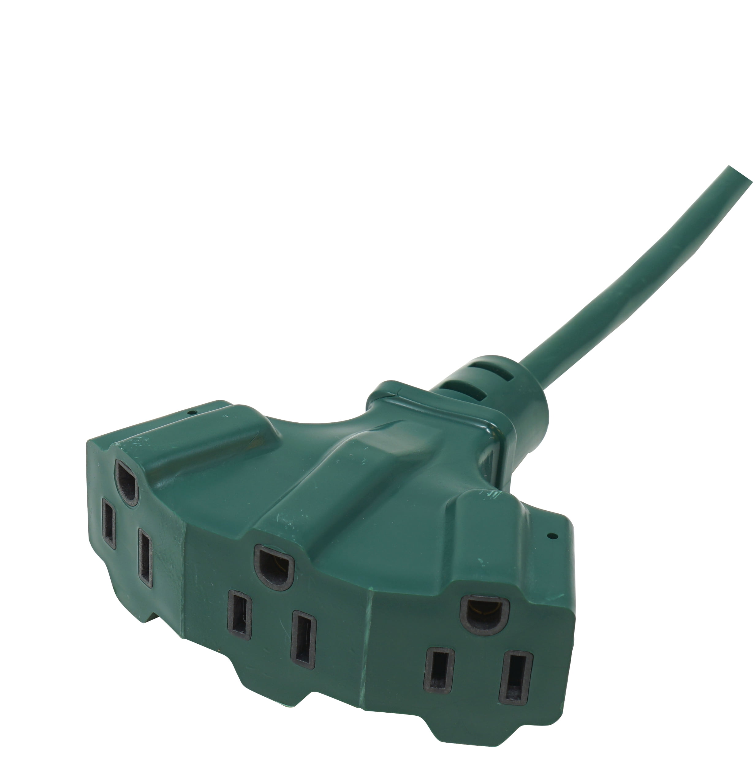 Woods 984413 25-Foot Outdoor Extension Cord with 3-Outlet Power Block Green 