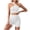 White 03, variant on Karymi Short Sleeve Shirts for Women Ribbed 2-Piece Workout Set, One Shoulder Crop Top Sports Bra High Waist Seamless Biker Shorts, Tummy Control Gym Yoga Outfit Womens Tops