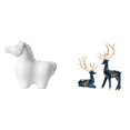 thumbnail image 1 of Figura De Reno De Porcelana, Estatua De Caballo, Escultura Decorativa De Animal, Adorno De Mesa, Ciervo Sentado, Estatuas De Ciervos De Pie, Adornos, Decoración Del Hogar, Figuras De Ciervos, 1 of 5