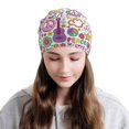 thumbnail image 2 of Xecao Peace Love and Dove Flower Power Print Beanie Knitted Hat for Men Women, Winter Fashion Knit Cuffed Caps Unisex, 2 of 7