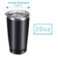 thumbnail image 5 of 20oz Tumbler Replacement Lids Spill Proof Splash Resistant Lids Covers for 3.25in Cup Mouth Compatible with Classic Stainless Steel Tumblers YETI Rambler Atlin, Beast Juro SUNWILL Cup (2 Pack), 5 of 6