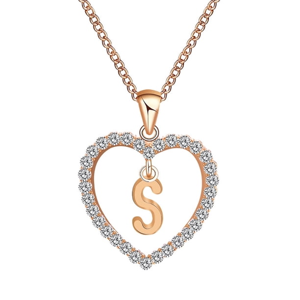 Collar para mujer, joyería para mujer, joyería de moda para mujer, regalo para mujer, 26 letras en inglés, nombre, cadena, colgante, collar, joyería, pulsera, collar
