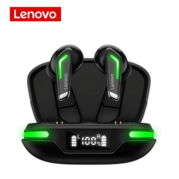 ¡Compre 2 y obtenga 3! Auriculares Bluetooth Lenovo GM3 con pantalla Digital, auriculares inalámbricos para juegos de baja latencia con cancelación de ruido