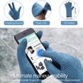 thumbnail image 5 of FZ FANTASTIC ZONE Womens Winter Beanie Hats Long Scarf Neck Touchscreen Gloves Set Knitted Pompom Cap with Thermal Fleece Lined, 5 of 5