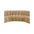 thumbnail image 4 of Meridian Furniture Arc Camel Velvet Modular Sectional, 4 of 15