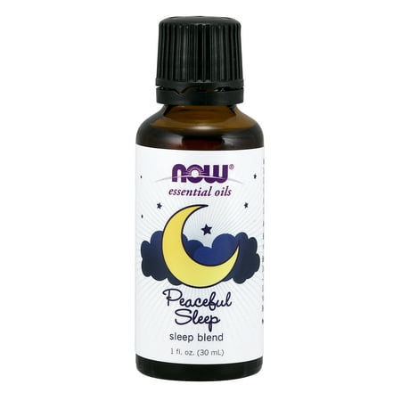Aromatherapy Treatment Blend - NOW Essential Oils, Peaceful Sleep Oil Blend, 1-Ounce