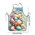 thumbnail image 3 of Cheapark Easter-Themed Kitchen Apron with Rabbit Egg Print for Cooking Baking Holiday Parties, 3 of 6