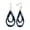 Gray, variant on Women's Leopard Print Furry Feel Mini Double Open Teardrop Dangle Pierced Earrings, Black and White