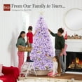 thumbnail image 4 of Best Choice Products 4.5ft Pre-Lit Lavender Christmas Tree, Artificial Holiday Decoration w/ 175 Lights, 4 of 9