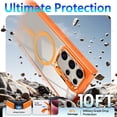 thumbnail image 4 of NGB SUPREMACY For Samsung Galaxy S24 Ultra Case Built-In Camera Guard Kickstand Lens Protector Wireless Charging MagSafe/Qi Magnetic Car Mount Phone Cover, 4 of 7