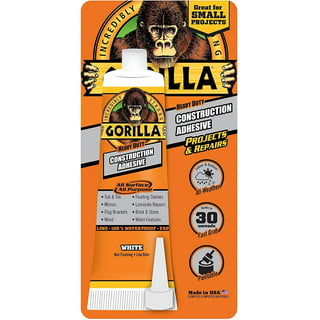 Gorilla 8008002 White Heavy Duty Super Construction Adhesive 9 oz. (Pack of  4)
