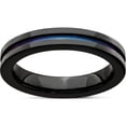 thumbnail image 1 of Titanium Edward Mirell Black Ti Anodized 4mm Band (Size 6.5) Made In United States emr173-6.5, 1 of 5