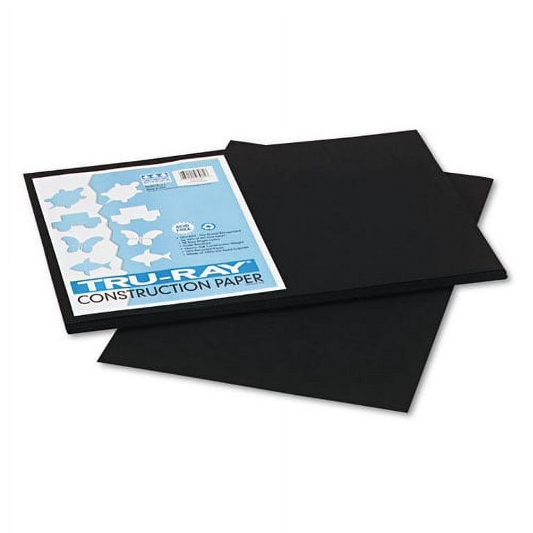 Sulphite Construction Paper black, 12 in. x 18 in., 50 sheets