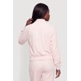thumbnail image 4 of Women's Mock Neck Zip Front Velour Top, 4 of 4