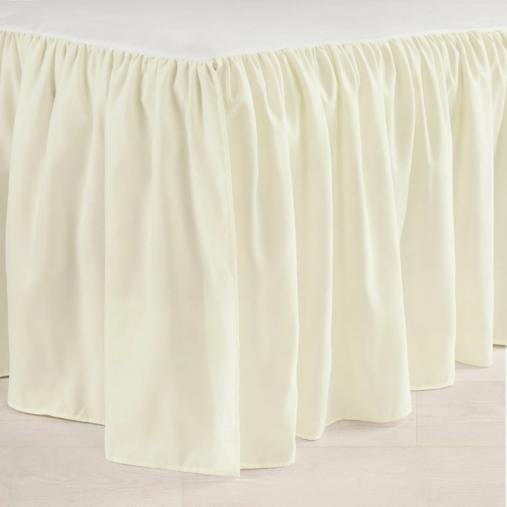 Lush Decorr Ruffle Crib Skirt Gray Single 28x52x16