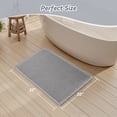 thumbnail image 5 of SIXHOME Bathroom Rugs Waffle Bath Rug Super Soft Absorbent Non Slip Bath Mat Beside Tub Rubber Backed Machine Washable Bathroom Rugs with Tassels Boho Bathroom Decor 20" x 32" Gray, 5 of 7