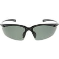 thumbnail image 1 of Polarized TR-90 Sports Wrap Sunglasses Slim Arms 77mm (Black / Green), 1 of 4