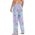 thumbnail image 6 of FREEAMG Watercolor Sea Shell Pajama Pants for Men, Men's Separate Bottoms, Pure Cotton Comfortable Lounge Pants for Men（55）, 6 of 7