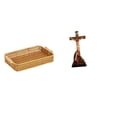 thumbnail image 1 of Cestas de almacenamiento,Cestas de almacenamiento de cocina tejidas con asas hechas a mano,Estatua católica,Estatua de la Virgen María Figura Colección Religiosa,Figura de la cruz de Jesús, 1 of 8