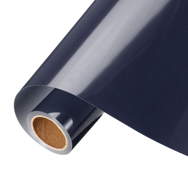 Vinilo de Transferencia de Calor Azul Oscuro Uxcell, Rollo de Vinilo de 12 Pulgadas x 8 pies