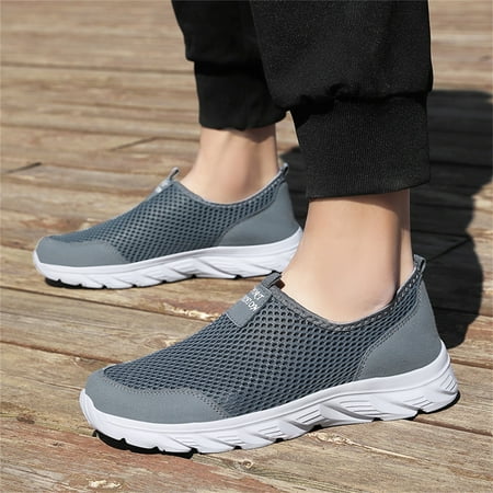 

NEGJ Men Shoes Summer Lightweight Breathable Casual Shoes Single Mesh Sneakers Casual Running Shoes