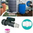 DGHM Faucet Kit 3/4 PVC Rain Barrel Valve with Bulkhead Fitting Hose