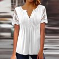 thumbnail image 2 of Camisetas con estampado floral con cuello en V para mujer Blusas femeninas cómodas de encaje con estilo Tops OAVQHLG3B Store lin121212, 2 of 5