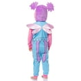 thumbnail image 4 of Sesame Street Toddler Kids' Union Suit Embroidered Hooded Footless Character Pajama Lounge Sleepwear - Elmo Abby Cadabby, 4 of 7