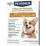 [Pack of 3] PetArmor 7 Way De-Wormer for Small Dogs and Puppies 6-25 Pounds 2 count