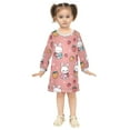 thumbnail image 2 of Girls' long-sleeved dress Cute Rabbit in A Skirt Girls' A-line dress with ribbed cuffs Soft and comfortable, 2 of 6