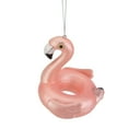 thumbnail image 3 of Northlight 4.5" Pink Flamingo Pool Float Glass Christmas Ornament, 3 of 4