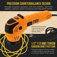 thumbnail image 4 of Dura-Gold Heavy Duty 3" Random Orbit Dual-Action Polisher Buffer Sander, Variable Speed 2000 to 5500 OPM, Professional High-Performance, 750 Watts, 1 Buffing Polishing Pad, Car Auto Paint Detailing, 4 of 6
