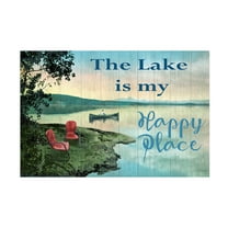 Trademark Fine Art 'The Lake Is My Happy Place' Canvas Art by Jean Plout