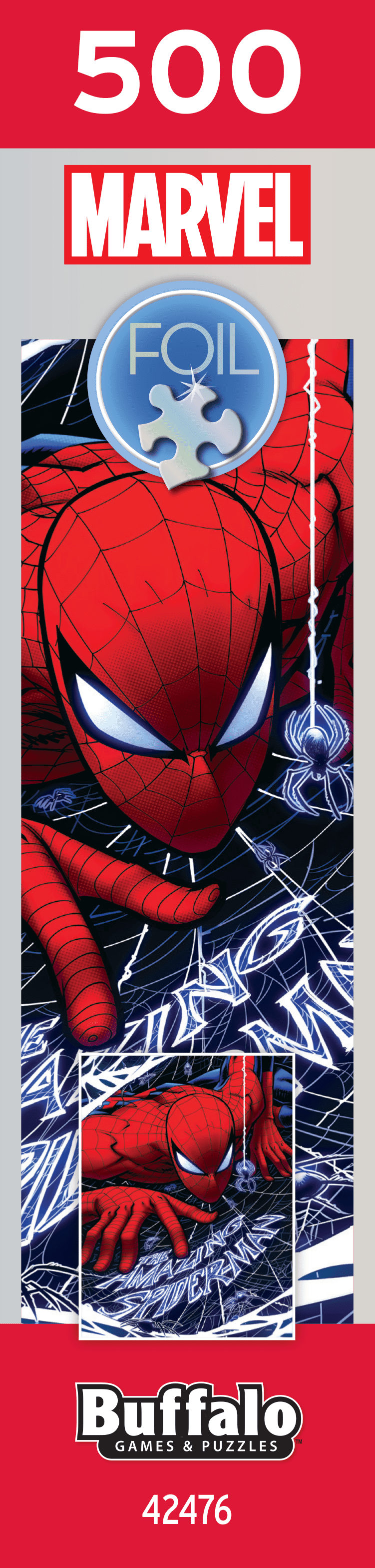 Ceaco 500 Piece Foil Marvel The Amazing Spider-Man Interlocking Jigsaw Puzzle