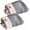 2PCS Grey L, variant on Cat Sleeping Bag Bed, Soft Plush Pet Cave with Cozy Wrap Design, Kittens and Small Dogs