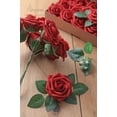 thumbnail image 2 of Flores artificiales Floroom, rosas falsas de espuma de color rojo oscuro (25 unidades), 2 of 6