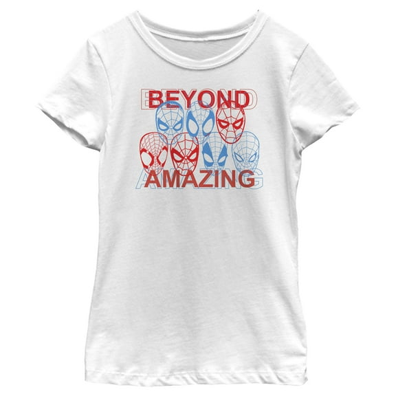 Girl's Marvel Spider-Man Beyond Amazing SPIDEY MASKS AMAZING T-Shirt