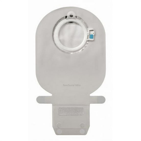 SenSura Mio Filtered Ostomy Pouch, Two-Piece System, Maxi Length, 50 mm Stoma, Drainable, Flat, Opaque, Red Code, 10 Count