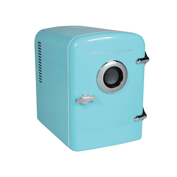 Frigidaire EFMIS151BLUE Portable Retro 6can Mini Fridge Builtin