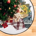 thumbnail image 4 of Coolnut Watercolor Pumpkin Truck Christmas Tree Mats Waterproof Tree Skirt, Autumn Harvest Sunflower Xmas Tree Stand Tray Mat Floor Protector Pad for Holiday Party Decoration, 28.3", 4 of 6