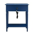 thumbnail image 3 of Pemberly Row Table de Chevet Côtier Table d'Appoint avec Chargeur CA/USB - Bleu Marine, 3 of 9
